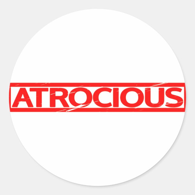 Sticker Rond Timbre Atrocique (Devant)
