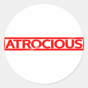 Sticker Rond Timbre Atrocique