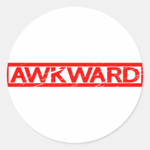 Sticker Rond Timbre Awkward