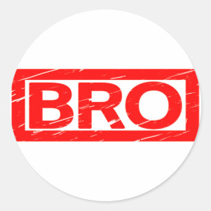 Sticker Rond Timbre Bro