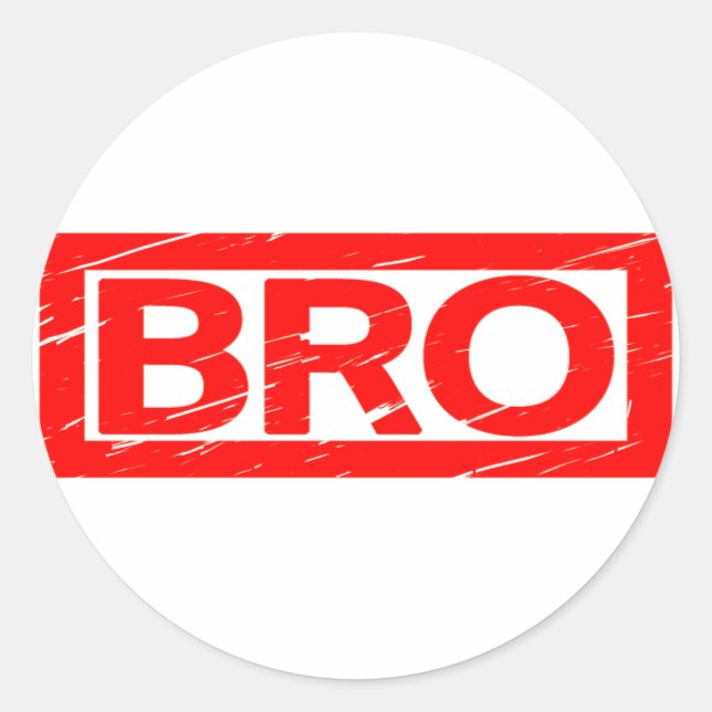 Sticker Rond Timbre Bro (Devant)