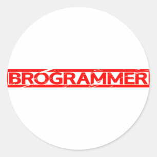 Sticker Rond Timbre Brogrammer