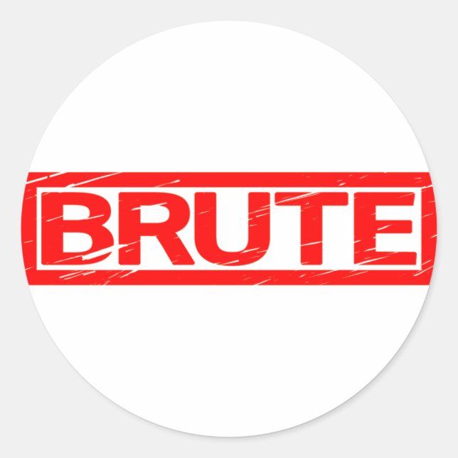 Sticker Rond Timbre Brute (Devant)
