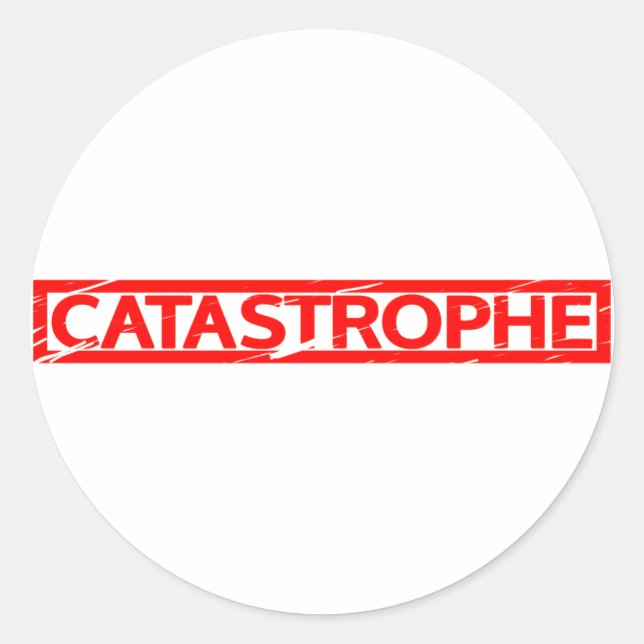 Sticker Rond Timbre Catastrophe (Devant)