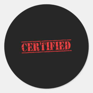Sticker Rond Timbre certifié