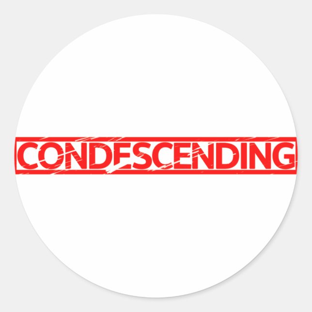 Sticker Rond Timbre condescendant (Devant)