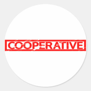 Sticker Rond Timbre coopératif