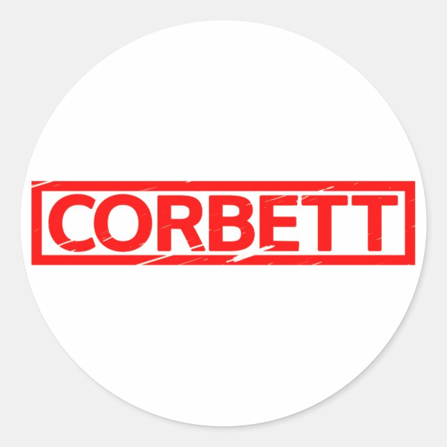 Sticker Rond Timbre Corbett (Devant)
