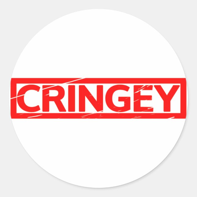 Sticker Rond Timbre Cringey (Devant)