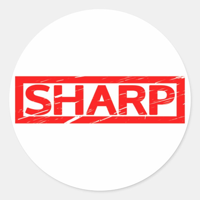 Sticker Rond Timbre croisé (Devant)