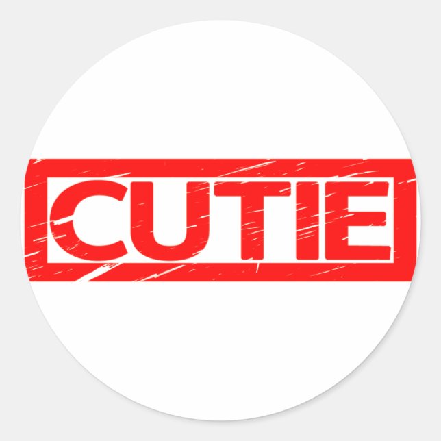 Sticker Rond Timbre Cutie (Devant)