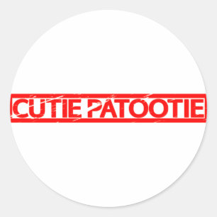 Sticker Rond Timbre Cutie Patootie