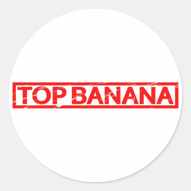 Sticker Rond Timbre de banane supérieur (Devant)