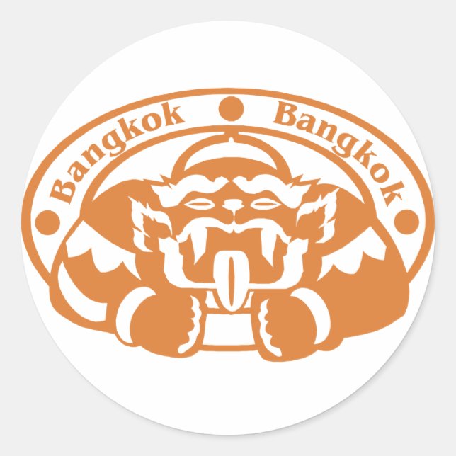 Sticker Rond Timbre de Bangkok (Devant)