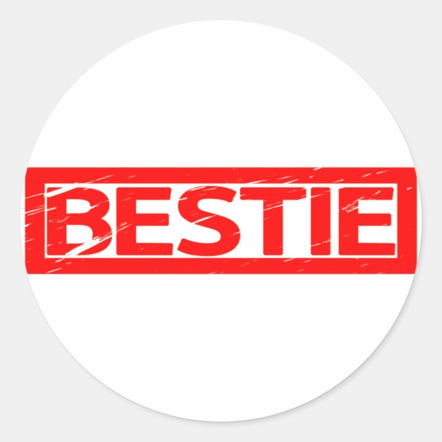 Sticker Rond Timbre de Bestie (Devant)