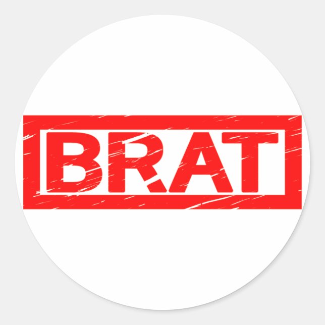 Sticker Rond Timbre de Brat (Devant)