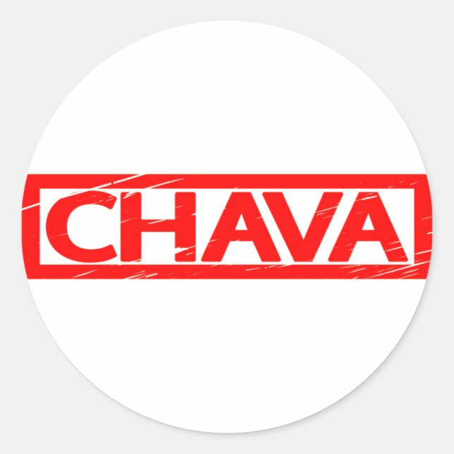 Sticker Rond Timbre de Chava (Devant)