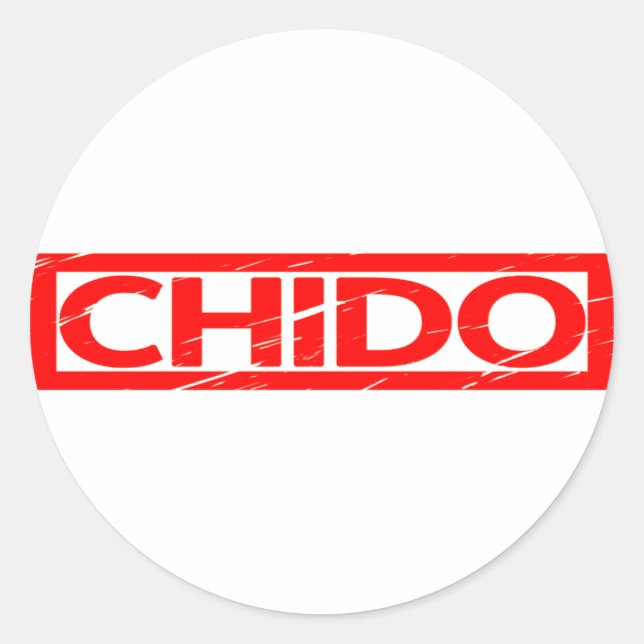 Sticker Rond Timbre de chido (Devant)
