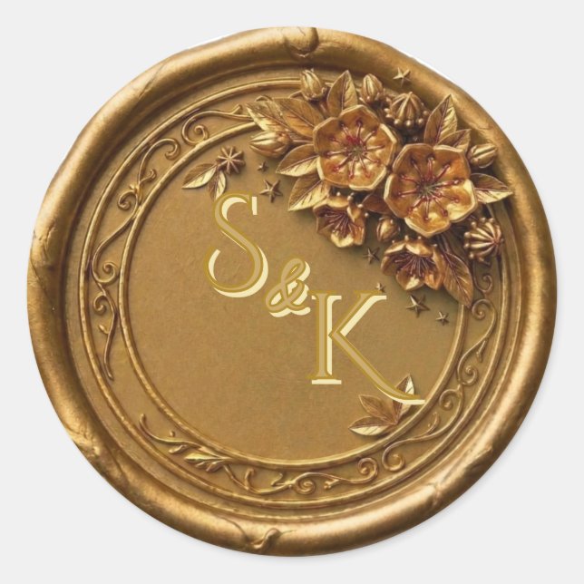 Sticker Rond Timbre de cire de mariage Pennsylvania Mountain La (Devant)