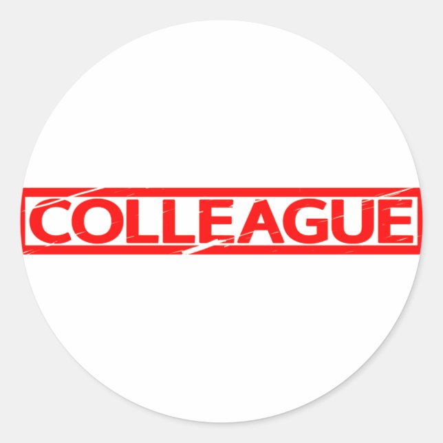 Sticker Rond Timbre de collègue (Devant)