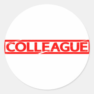 Sticker Rond Timbre de collègue