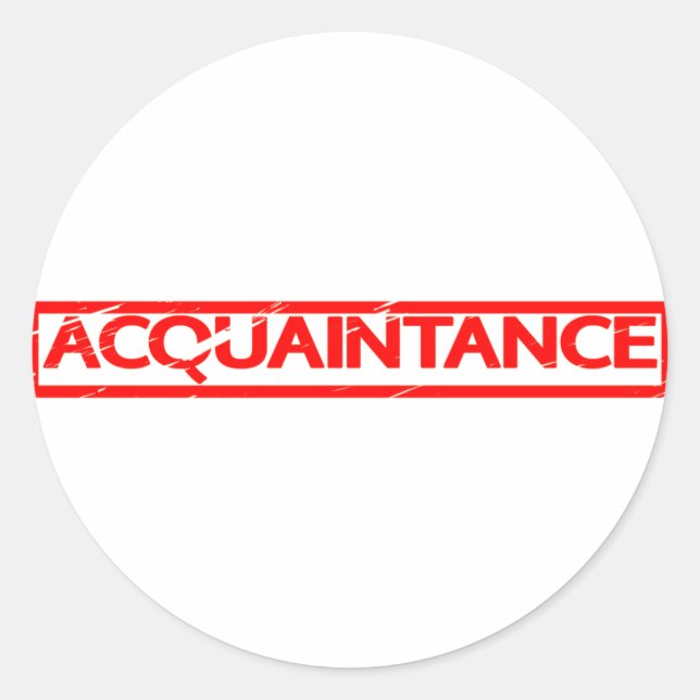 Sticker Rond Timbre de connaissance (Devant)