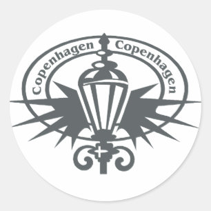 Sticker Rond Timbre de Copenhague