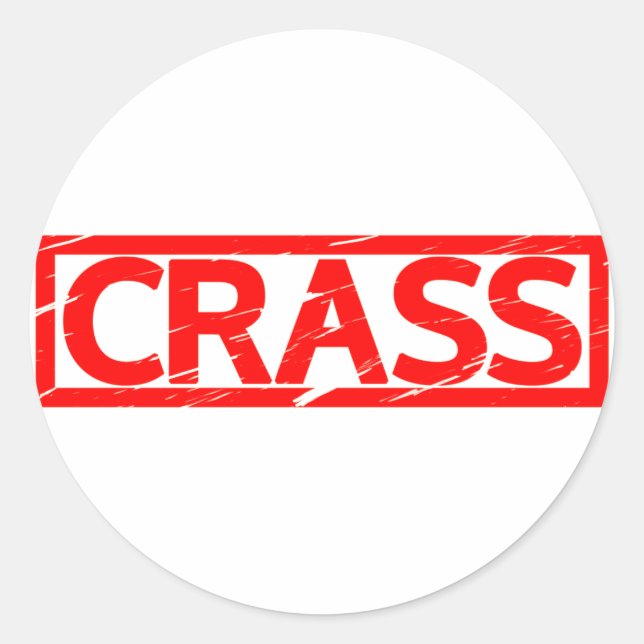 Sticker Rond Timbre de crasse (Devant)