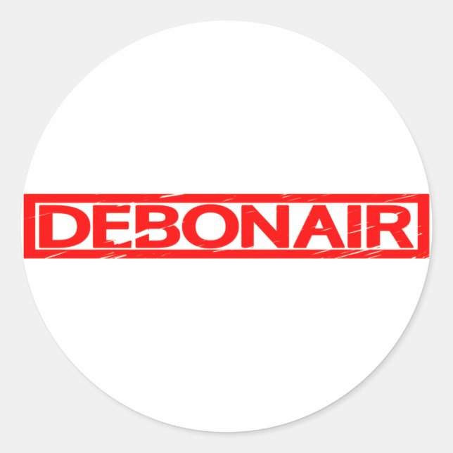 Sticker Rond Timbre de Debonair (Devant)