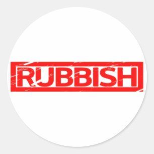 Sticker Rond Timbre de déchets