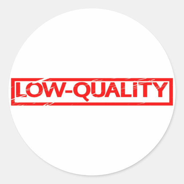 Sticker Rond Timbre de faible qualité (Devant)