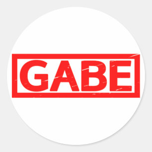 Sticker Rond Timbre de Gabe