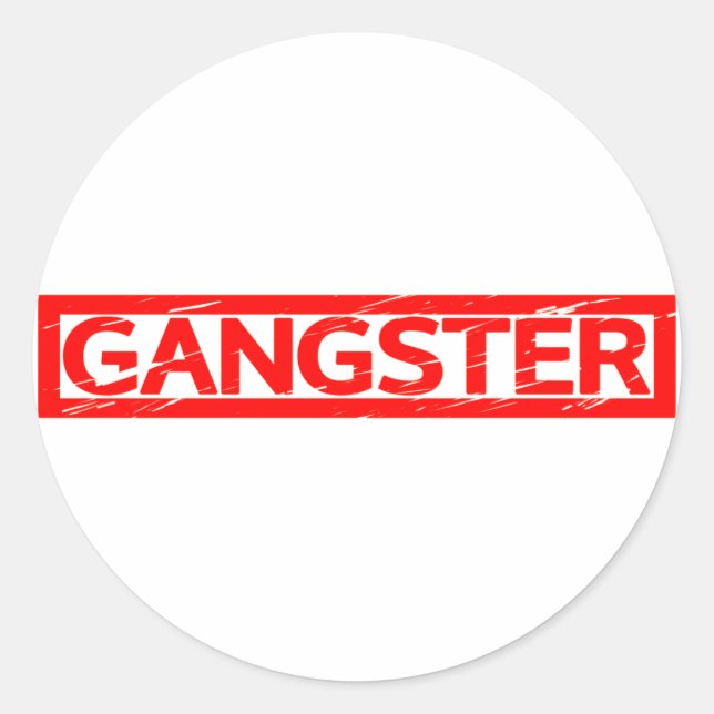 Sticker Rond Timbre de Gangster (Devant)