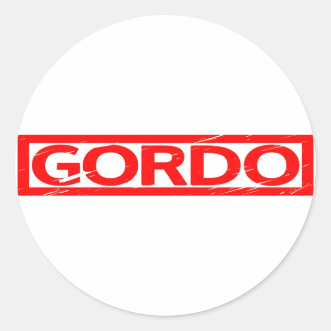 Sticker Rond Timbre de Gordo (Devant)