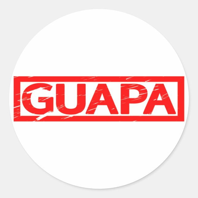 Sticker Rond Timbre de Guapa (Devant)