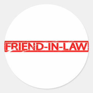 Sticker Rond Timbre de l'ami