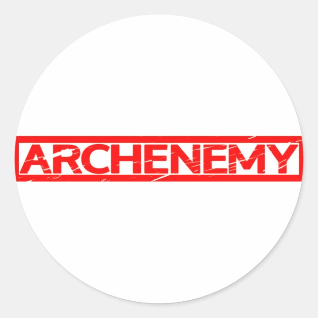 Sticker Rond Timbre de l'archennemi (Devant)