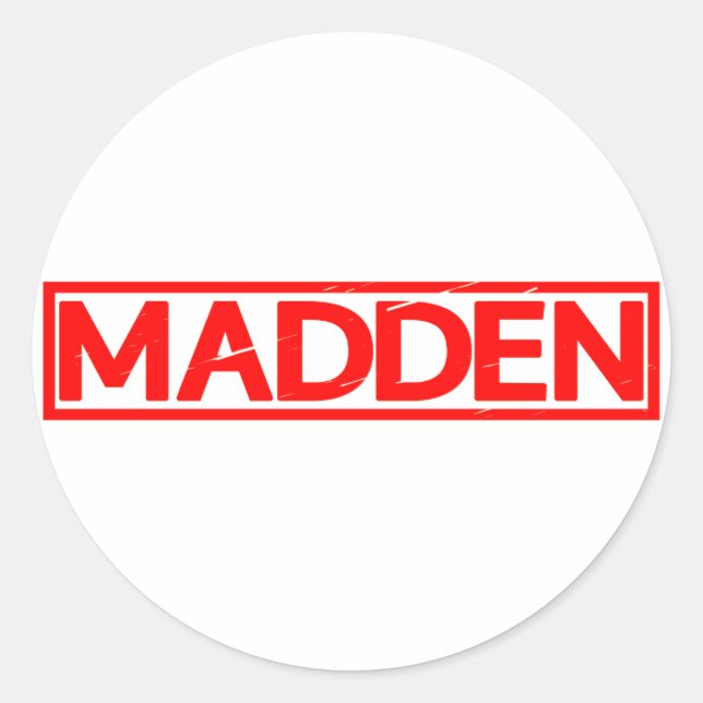 Sticker Rond Timbre de Madden (Devant)