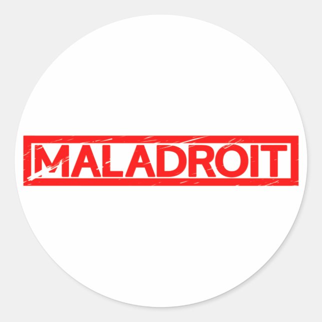 Sticker Rond Timbre de Maladroit (Devant)