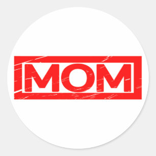 Sticker Rond Timbre de maman