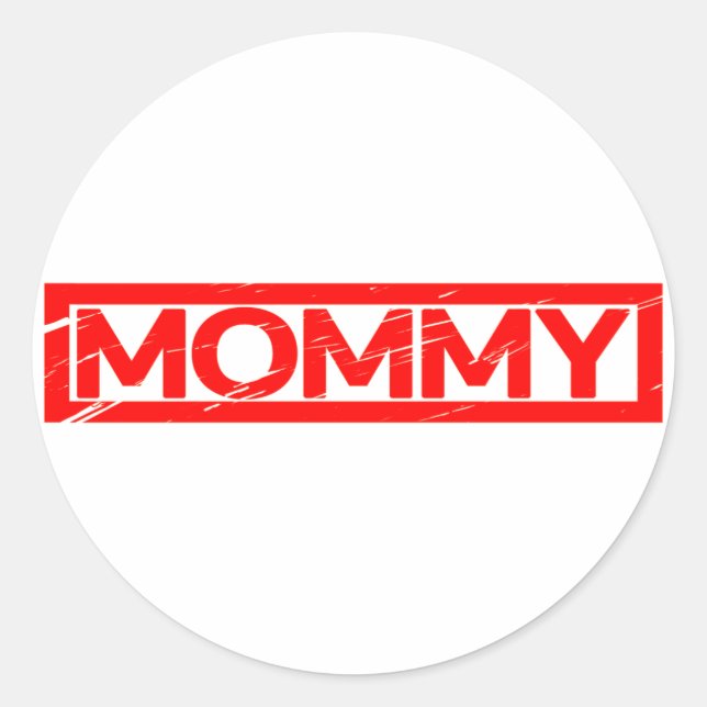 Sticker Rond Timbre de maman (Devant)