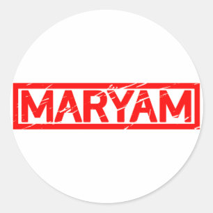 Sticker Rond Timbre de Maryam