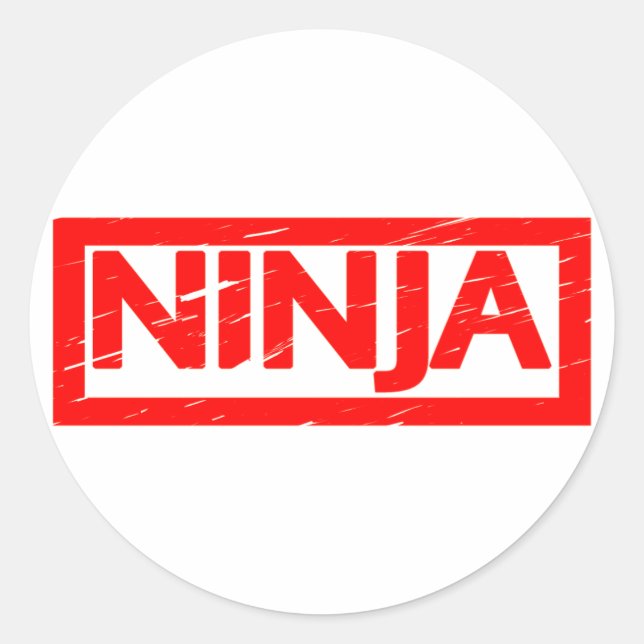 Sticker Rond Timbre de Ninja (Devant)