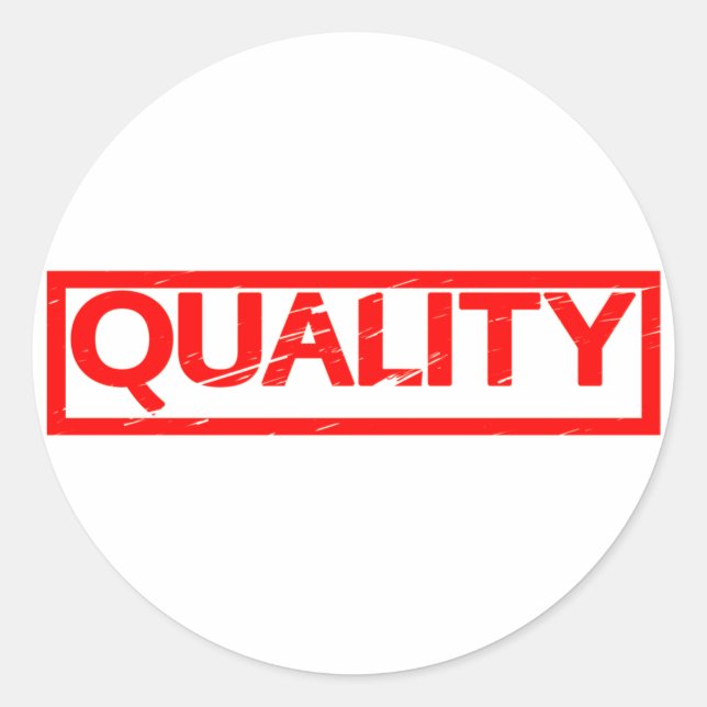 Sticker Rond Timbre de qualité (Devant)