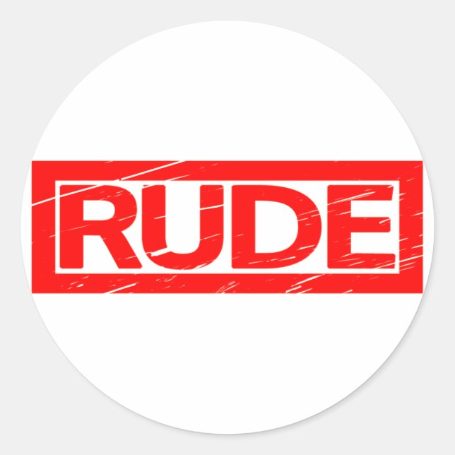 Sticker Rond Timbre de rude (Devant)