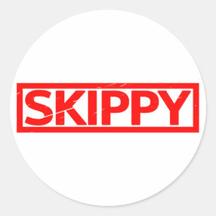 Sticker Rond Timbre de Skippy
