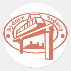Sticker Rond Timbre de Sydney