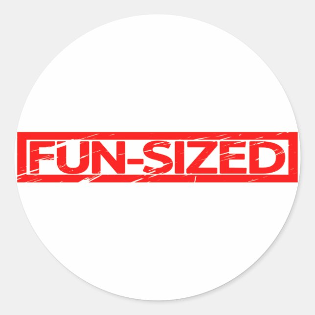 Sticker Rond Timbre de taille amusante (Devant)