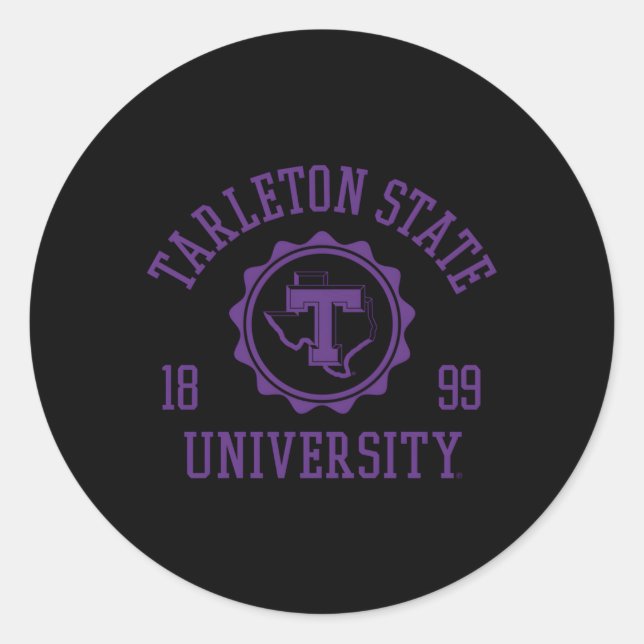 Sticker Rond Timbre de Tarleton State Texans 1899 (Devant)