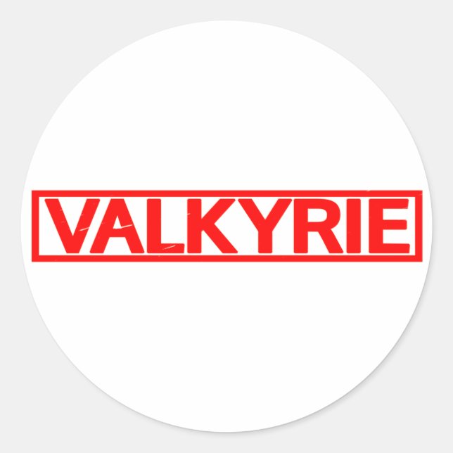 Sticker Rond Timbre de Valkyrie (Devant)